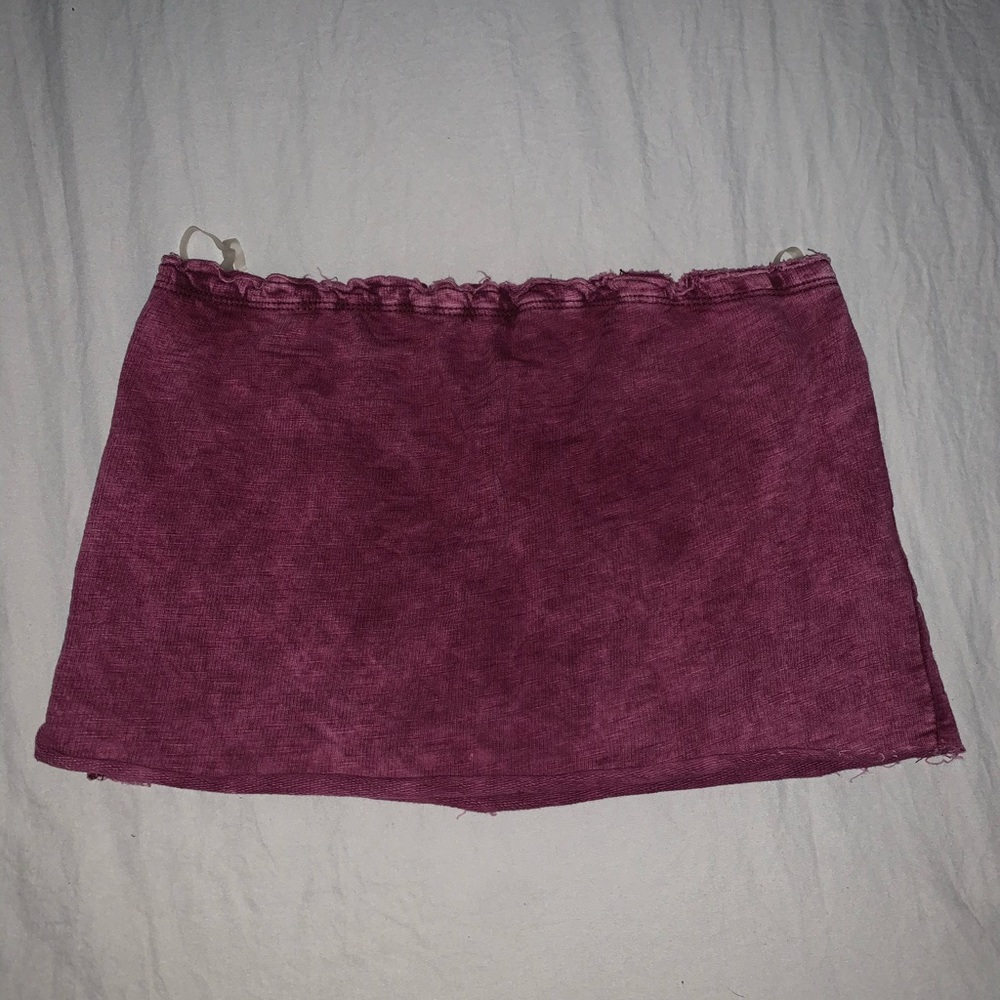 Purple/burgundy tube top